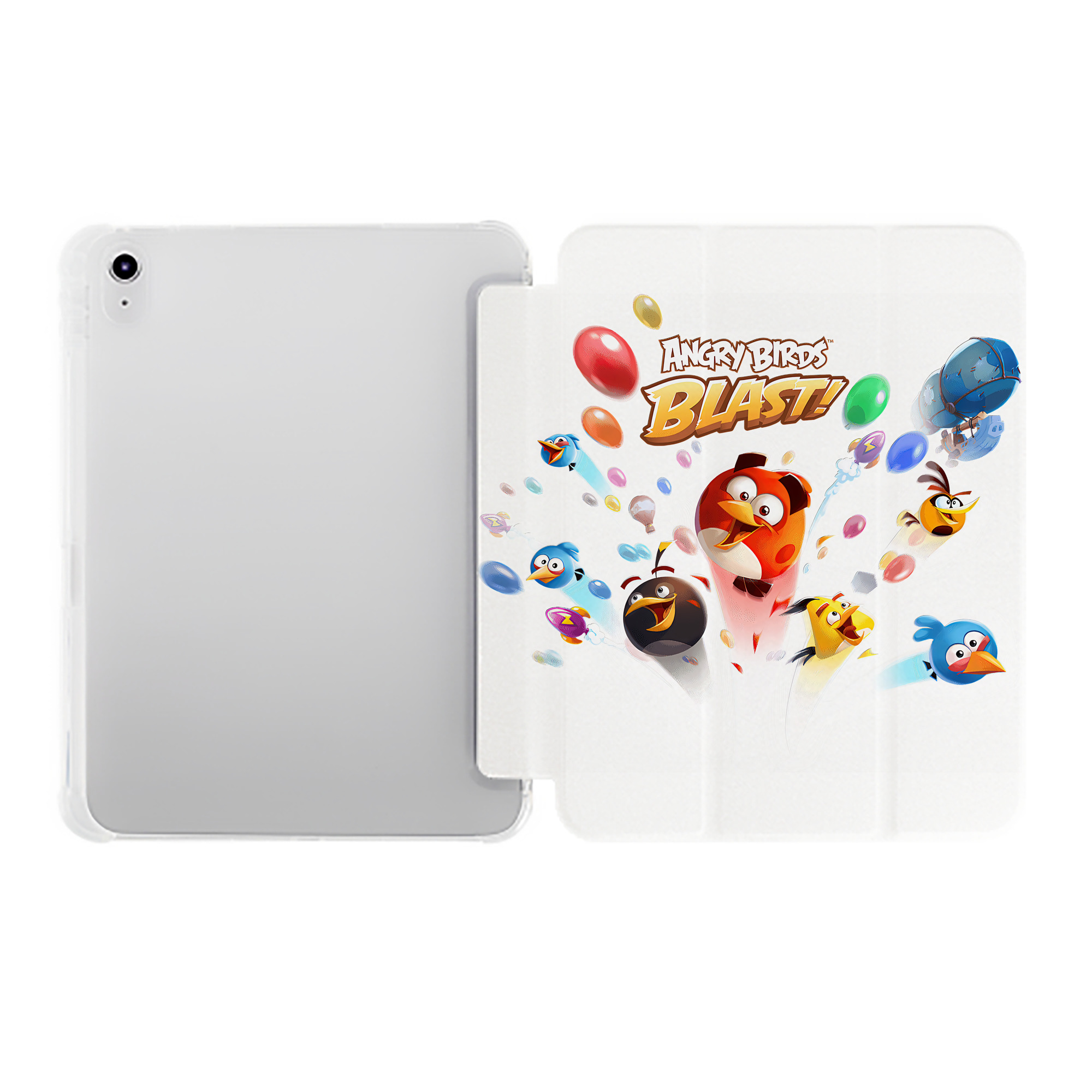（画像用） Angry Birds アングリーバード IPad ケース ペン収納付き 三つ折りスタンド PUレザー×シリコン 対応機種9.5/10.5/10.9インチ